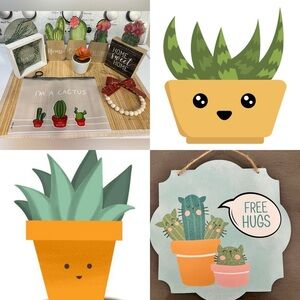 Cute little plant/succulent etc home decor bundle